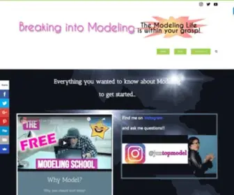 Breakingintomodeling.com(The FREE Modeling School) Screenshot