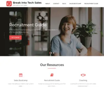 Breakintotechsales.com(Break Into Tech Sales) Screenshot