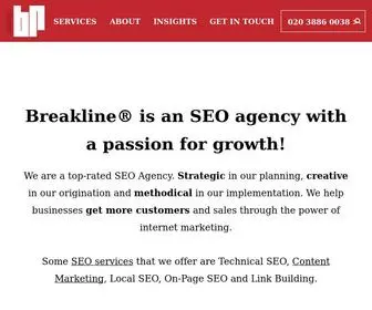 Breaklineagency.com(Breakline®) Screenshot