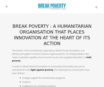 Breakpoverty.com(Organisation humanitaire de lutte contre la grande pauvreté) Screenshot