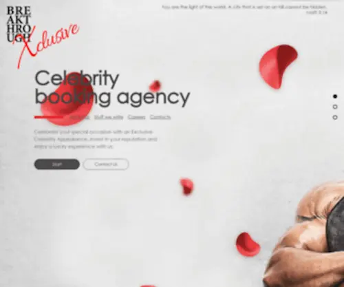 BreakthroughdXb.com(Celebrity Booking Agency) Screenshot