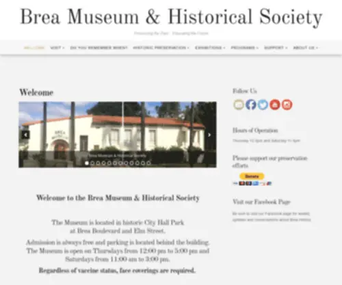 Breamuseum.org(Brea Museum & Historical Society) Screenshot