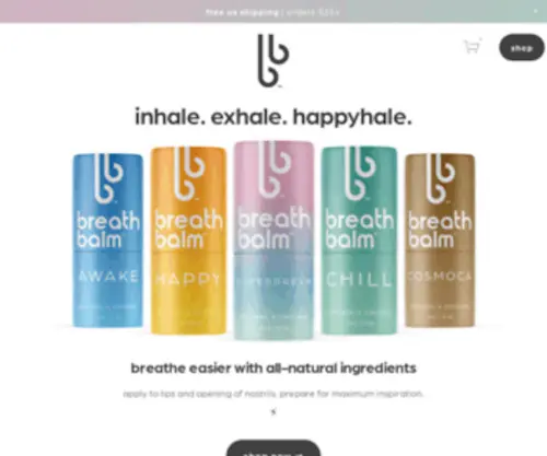 Breathbalm.com(Breathe here now) Screenshot