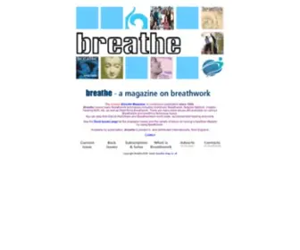 Breathe-Mag.co.uk(Breathe Magazine for Breathwork and Rebirthing) Screenshot