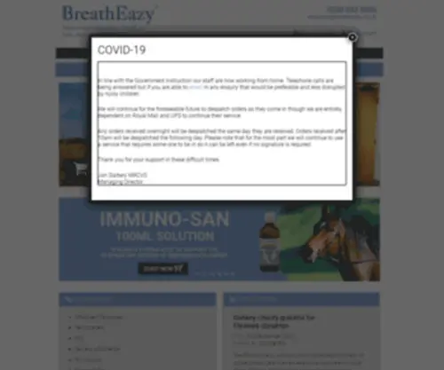 Breatheazy.co.uk(Respiratory relief for cats) Screenshot