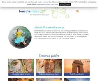 BreathedreamGo.com(The transformative travel guide) Screenshot