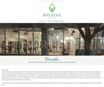 Breathehotyoga.com(Breathe Hot Yoga) Screenshot