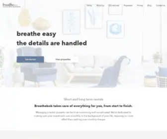 Breatheproperties.com(Breathebnb) Screenshot