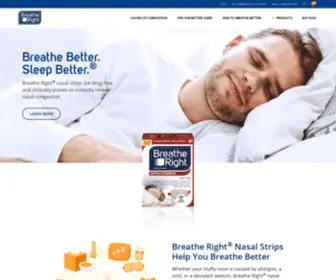 Breatheright.com(Nasal Strips for Congestion Relief) Screenshot