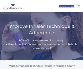 Breathesuite.com(The BreatheSuite MDI is an inhaler add) Screenshot