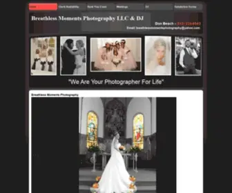 Breathlessmoments.com(Award winning Cincinnati wedding photographer; Don Beach) Screenshot