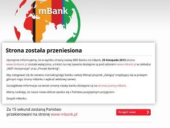 Brebank.com.pl(Strona została przeniesiona pod nowy adres www.mbank.pl/msp) Screenshot