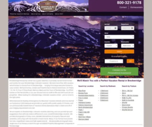 Breckrbo.com(Breckenridge Vacation Rentals by Resortia) Screenshot