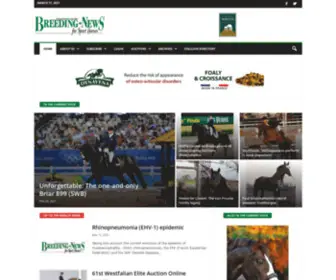 Breedingnews.com(Breeding News for Sport Horses) Screenshot