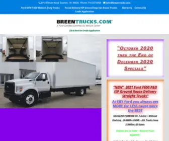 Breentrucks.com(Ford P&D FedEx ISP Ground Delivery Step Van Route Trucks For Sale) Screenshot