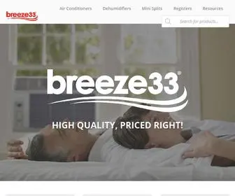 Breeze33.com(HVAC Products) Screenshot