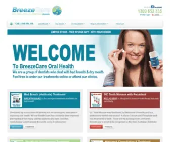 Breezecare.com.au(Bad Breath Cure) Screenshot