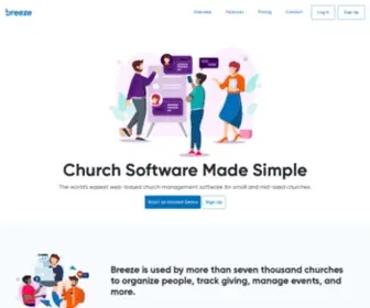 Breezechms.com(Breeze Church Management Software) Screenshot