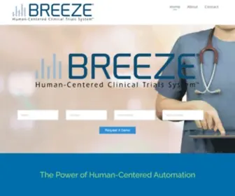 Breezectms.com(BREEZE eSource CTMS) Screenshot