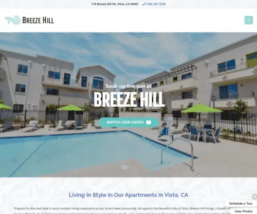 Breezehillvista.com(Apartments in Vista) Screenshot