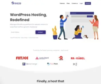 Breeze.io(Breeze is a premium cloud hosting platform) Screenshot