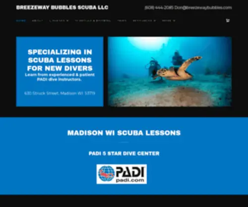 Breezewaybubbles.com(Breezeway Bubbles SCUBA LLC) Screenshot