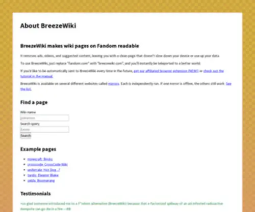 Breezewiki.com(Back soon) Screenshot