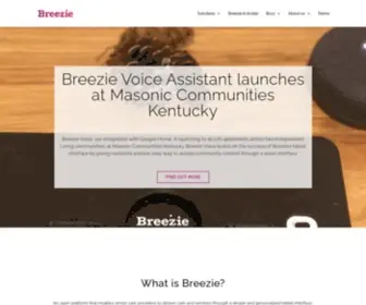 Breezie.com(An open platform that enables senior care providers to deliver care and services through a simple and personalized tablet interface) Screenshot