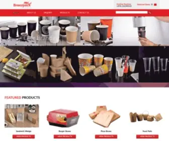 Breezpack.com(Food packaging company in Qatar) Screenshot