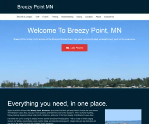 Breezypointmn.com(Visit Breezy Point MN) Screenshot