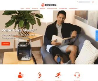 Breg.com(Total Solutions Customized for Orthopedic Providers. Breg) Screenshot