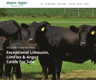 Brehmfarms.com(Cattle and Herd Bulls For Sale San Sntonio) Screenshot