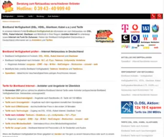 Breitband-Verfuegbarkeit.de(Informationen zum Netzausbau (Breitband Verfügbarkeit)) Screenshot