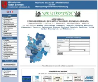 Bremen-Adressbuch.de(Adressbuch für die Metropolregion Bremen/Oldenburg) Screenshot