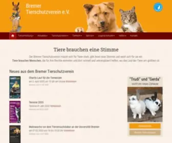 Bremer-Tierschutzverein.de(Bremer Tierschutzverein) Screenshot