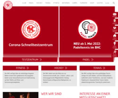 Bremerhockeyclub.de(Tennsiplätze) Screenshot