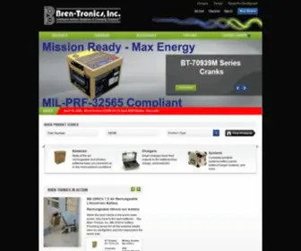 Bren-Tronics.com(Military Battery and Charger Systems) Screenshot