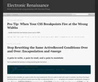 Brendankemp.com(Electronic Renaissance) Screenshot