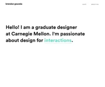 Brendon.work(Brendon Gouveia's Design Portfolio) Screenshot
