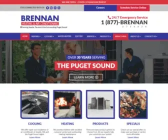 Brennanheating.com(Heating & Cooling Seattle) Screenshot