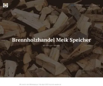 Brennholzhandel-Meik-Speicher.de(brennholzhandel meik speicher) Screenshot