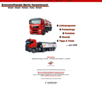 Brennstoffe-Hackenbracht.de(Martin Hackenbracht (Bad Berleburg)) Screenshot
