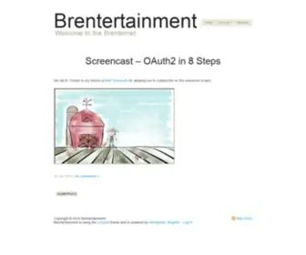 Brentertainment.com(Enter teh Brentarwebz) Screenshot