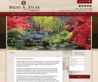 Brentspeardental.com(Dentist in Fort Worth) Screenshot