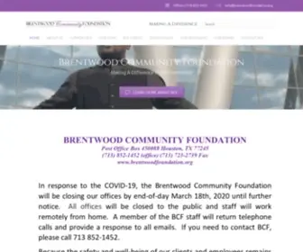 Brentwoodfoundation.org(Making A Difference) Screenshot