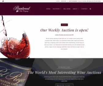 Brentwoodwine.com(The World's Most Interesting Wine Auctions) Screenshot