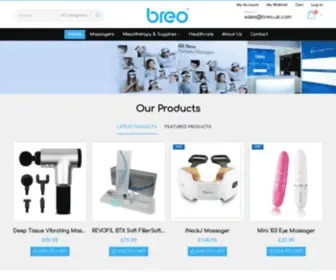 Breo.uk.com(Breo UK Retail and wholesale provider of Breo Massage products) Screenshot