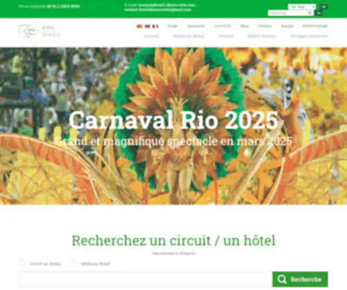 Bresil-Decouverte.com(Agence de voyage au Brésil spécialistes des voyages sur mesure au Brésil) Screenshot