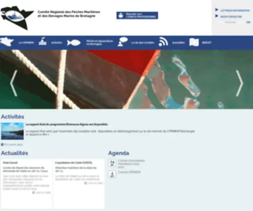 Bretagne-Peches.org(Comité régional des pêches maritimes et de élevages marins de Bretagne) Screenshot