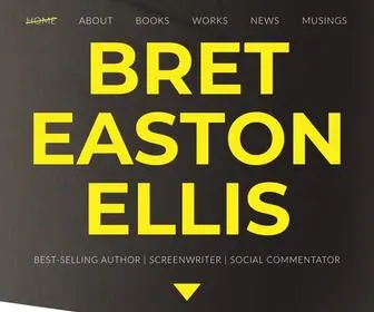 Breteastonellis.com(Bret Easton Ellis) Screenshot